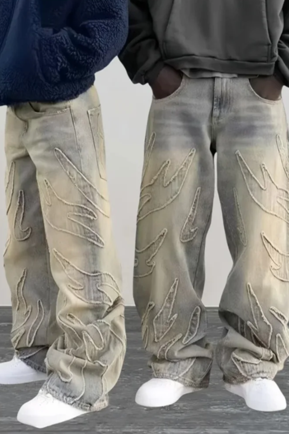 'Raw Edge' Baggy Jeans