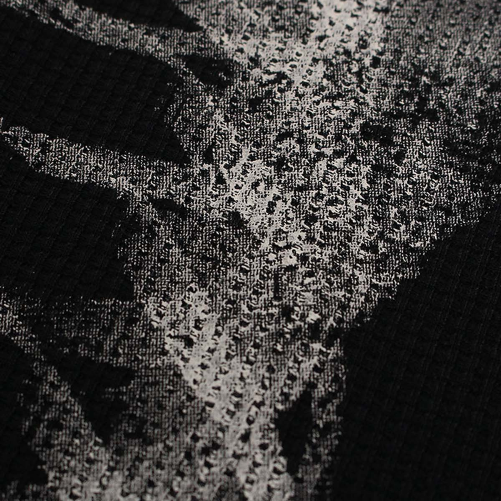 Skeleton Waffle Sweatshirt - Black