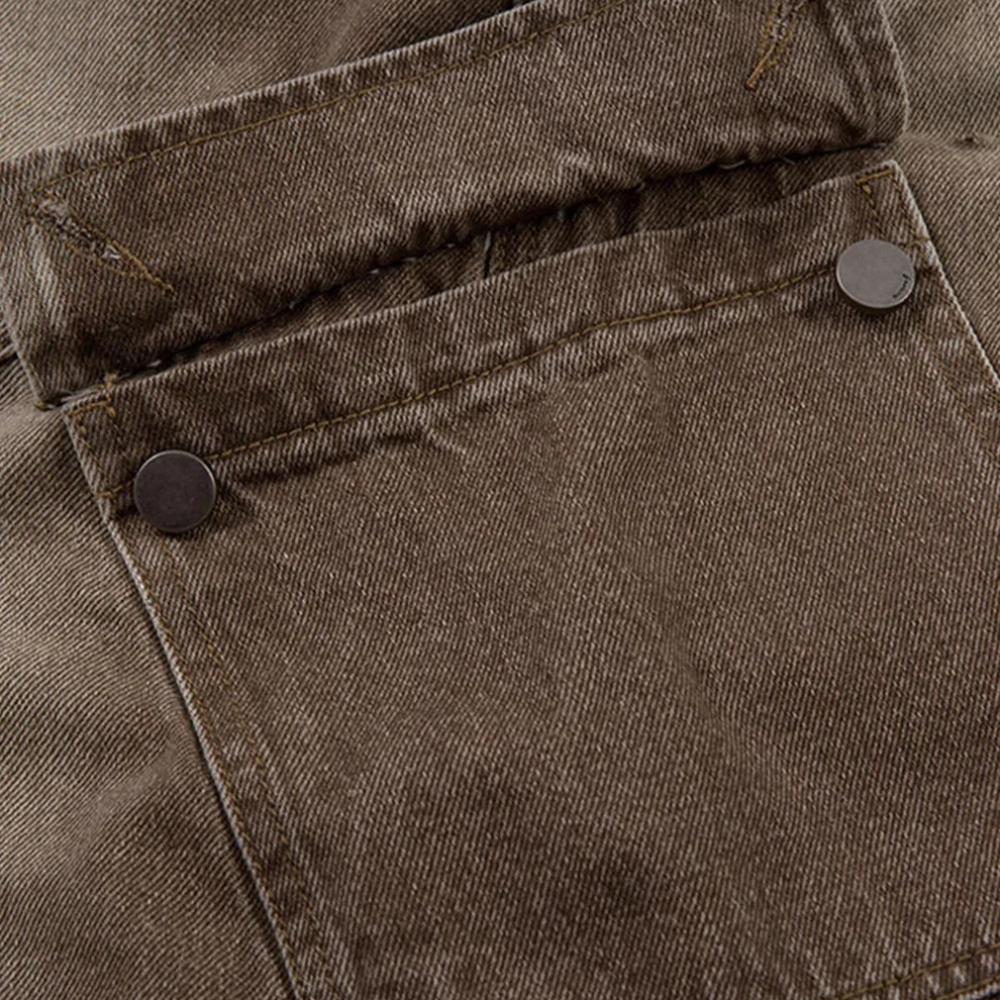Vintage Washed Workwear Barrel Jeans