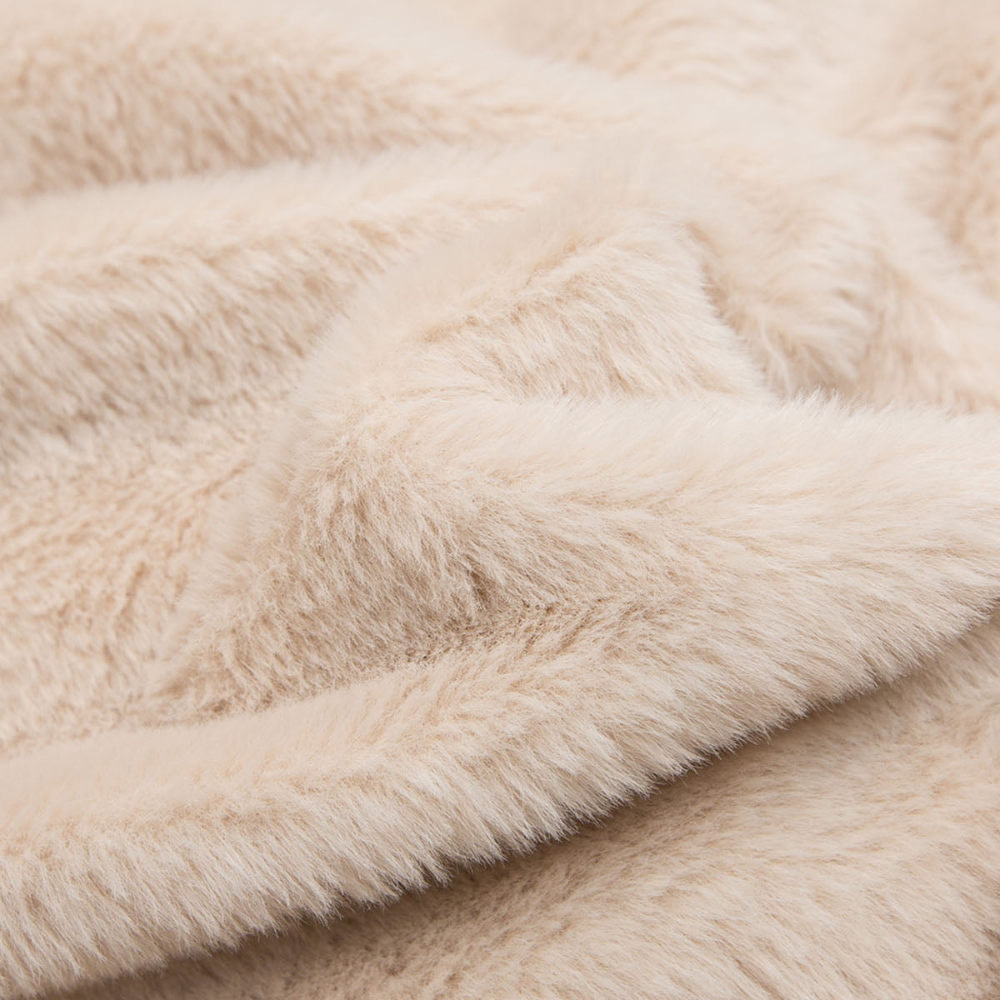 Hooded Faux Fur Bomber - Grey