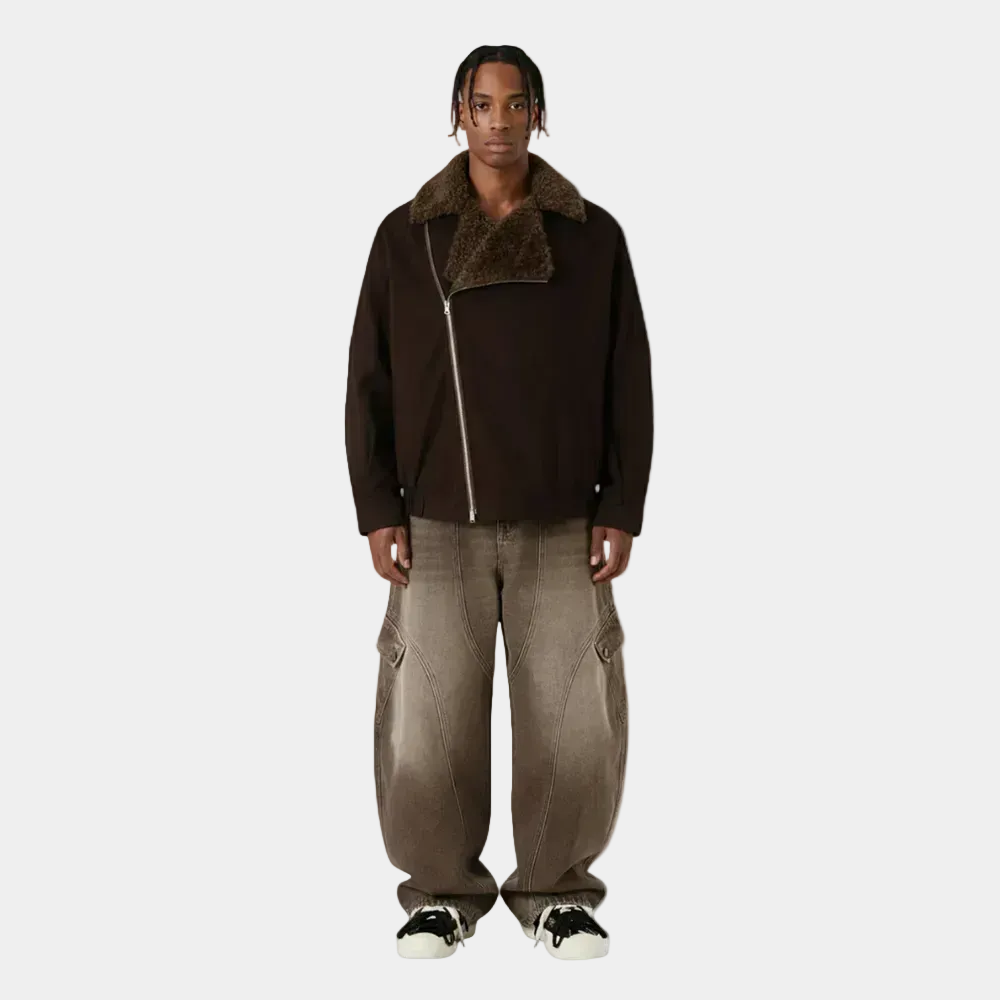 Vintage Washed Workwear Barrel Jeans