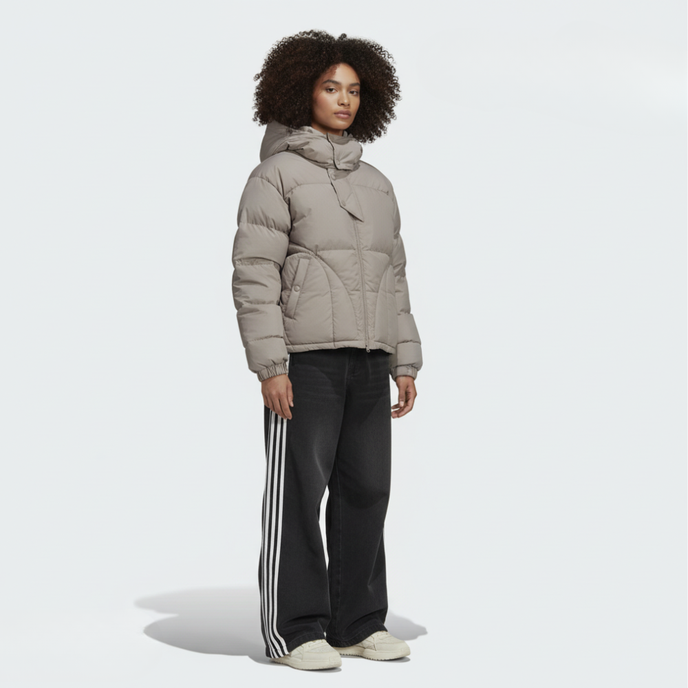 Embroidered Striped Baggy Jeans - Purple