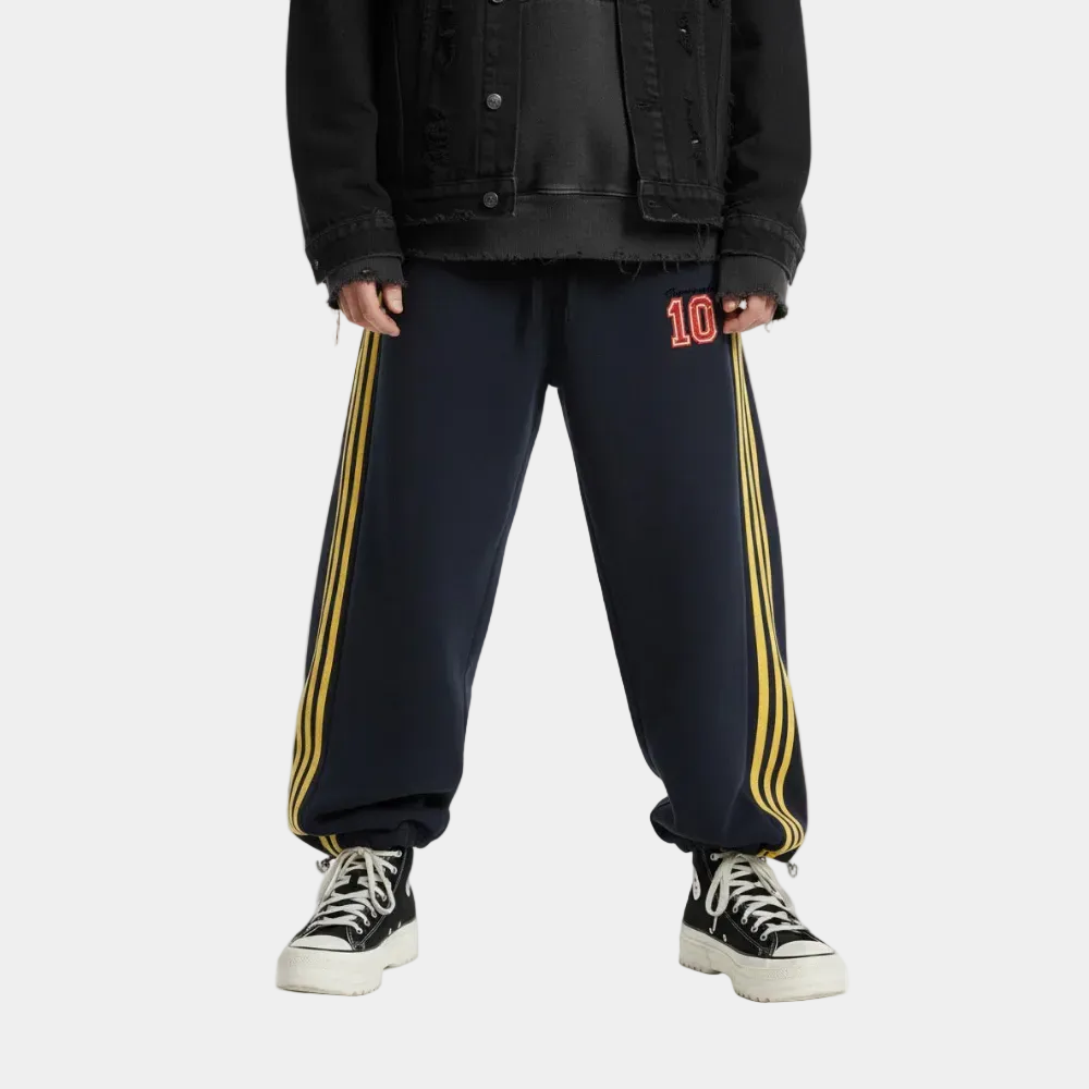 Fleece Vintage Side Stripe Drape Paratrooper Machete Wide Leg Pants