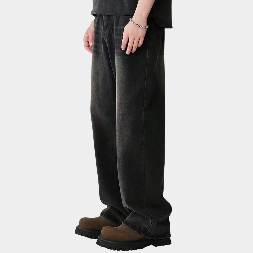 Wide Leg Jeans Black - Black