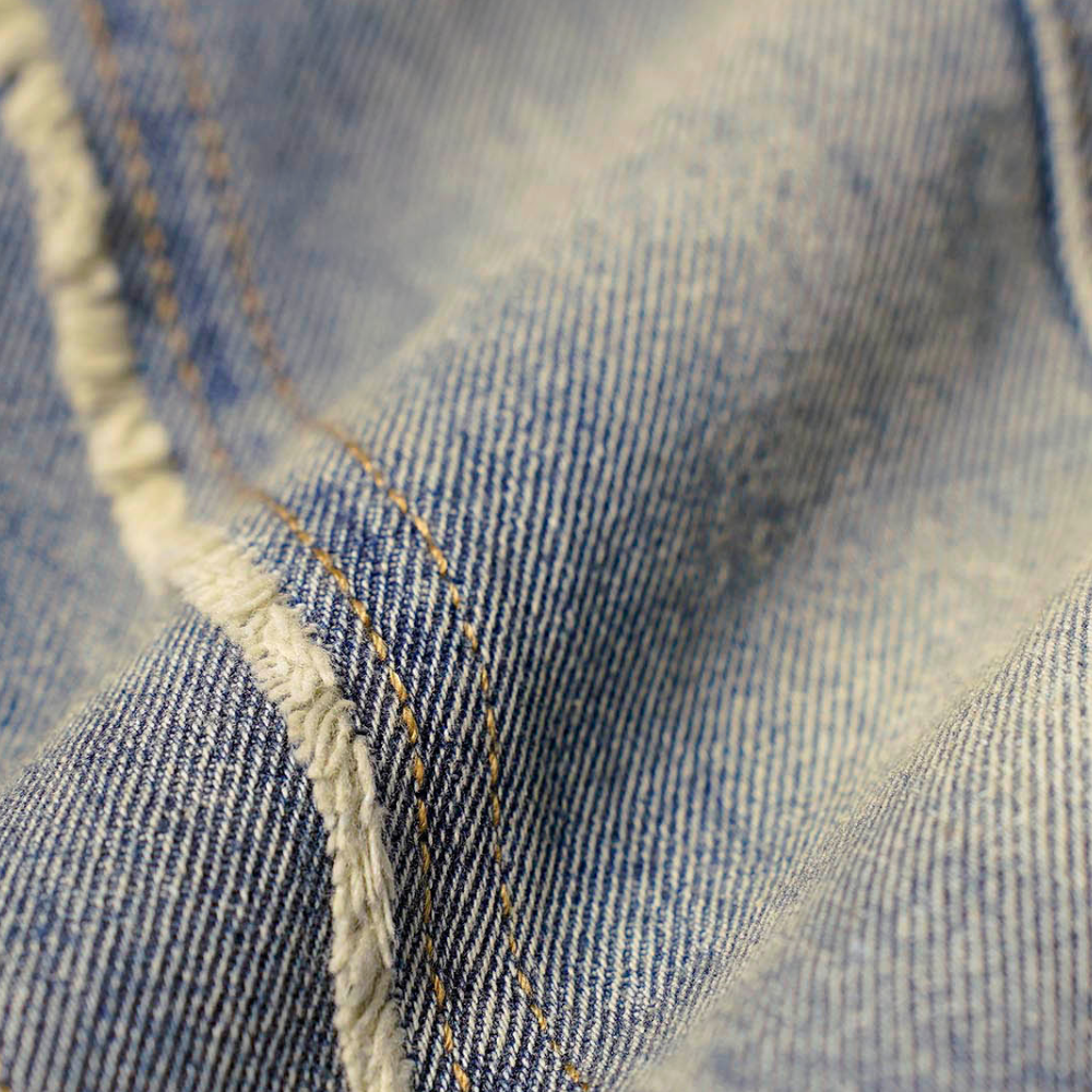 Washed Distressed Baggy Jeans - Blue