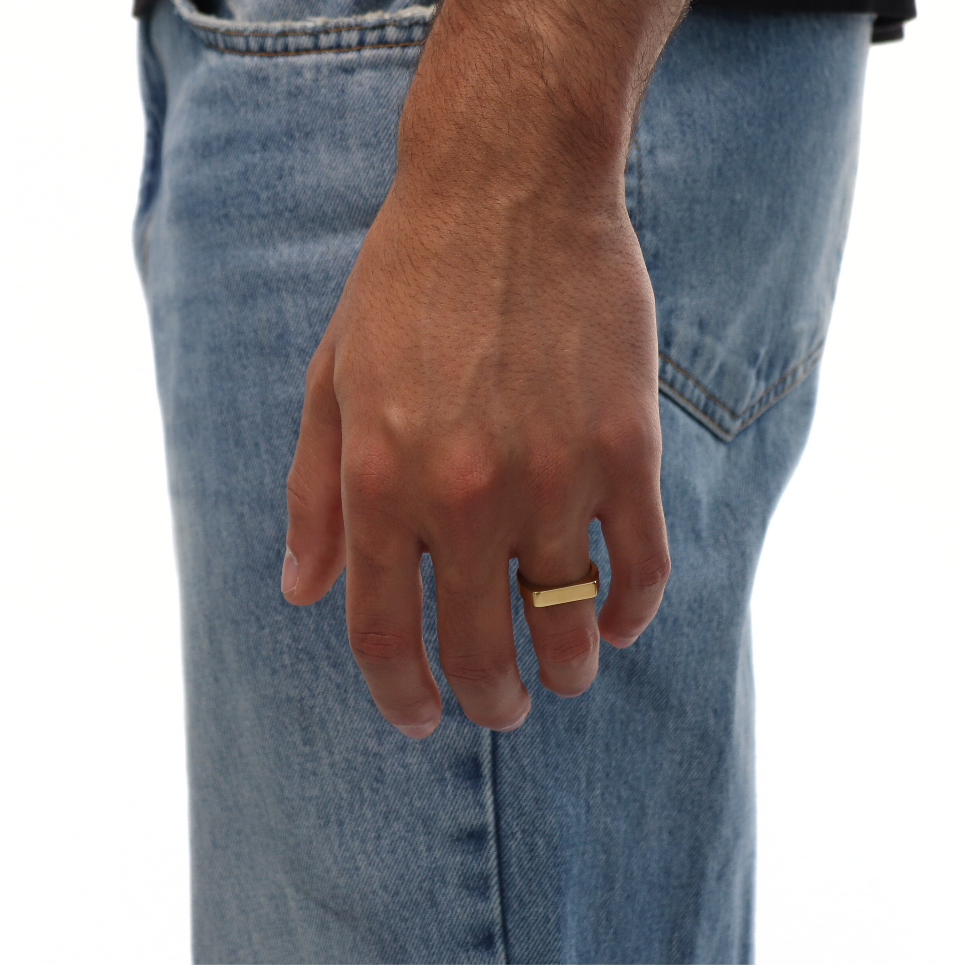Classic Signet Ring Rectangle (Gold)