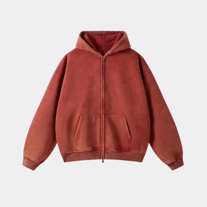 Heavyweight Zipped Hoodie - Navy Blue