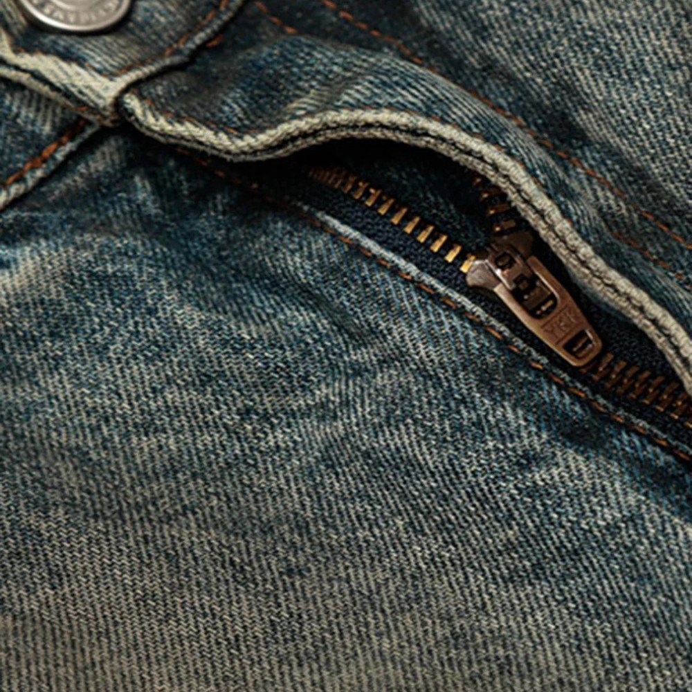 Vintage Mud-Dyed Distressed Barrel Jeans