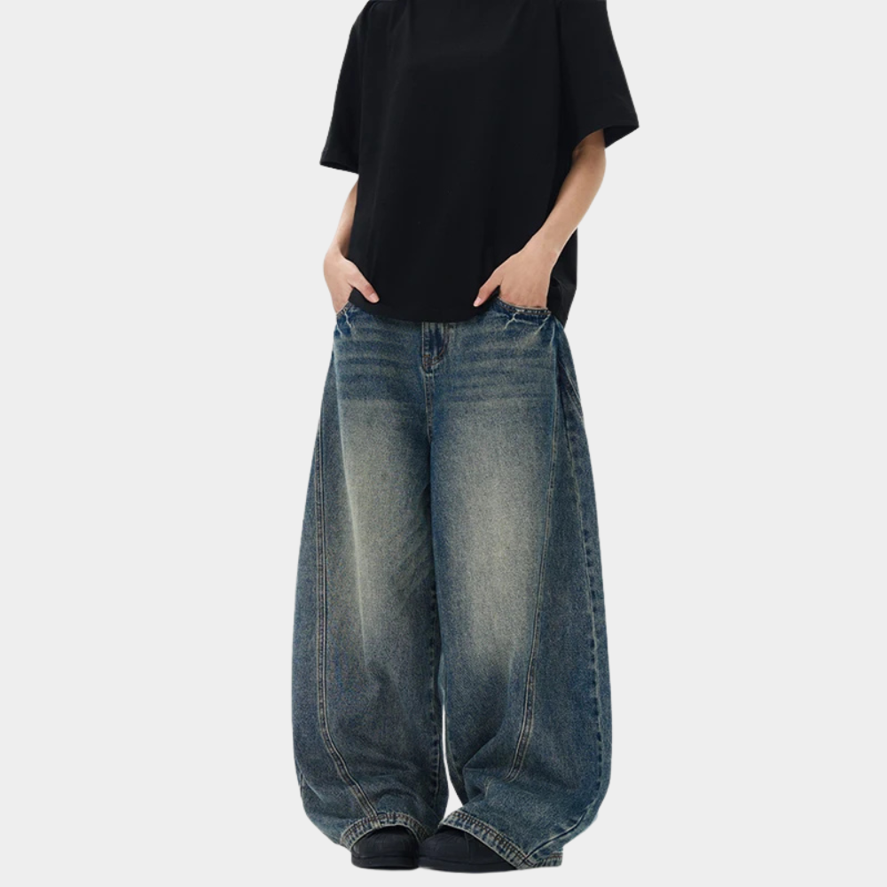 Baggy Barrel Jeans - Vintage Blue