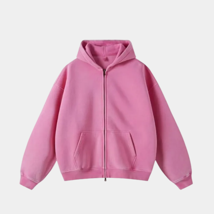 Heavyweight Zipped Hoodie - Navy Blue