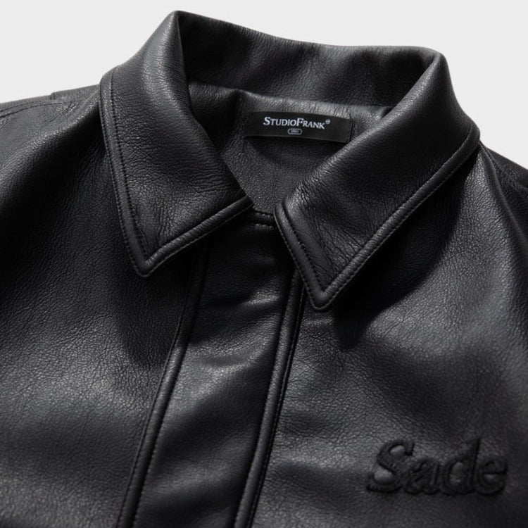 NEWGRMTNS x Sade Faux Leather Bomber Jacket