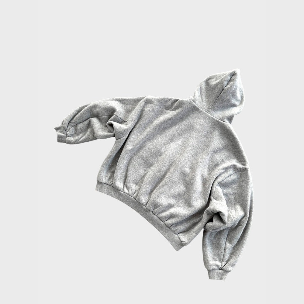 Checkered Inside Out Zipper - Gray