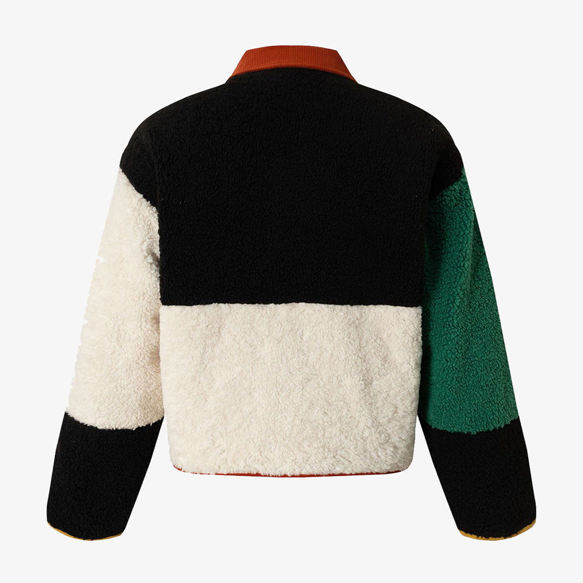 Vintage Lambswool Geometric Colorful Patchwork Jacket