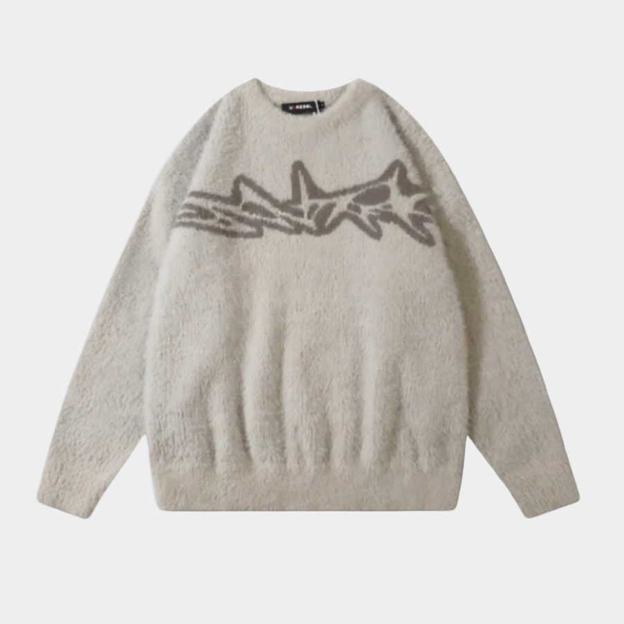 'Tribal' Knitted Sweater - Apricot