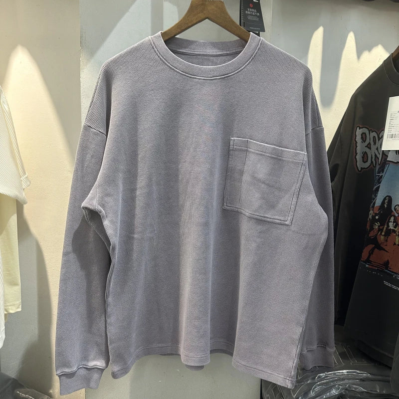 Waffle Pocket Long-Sleeve