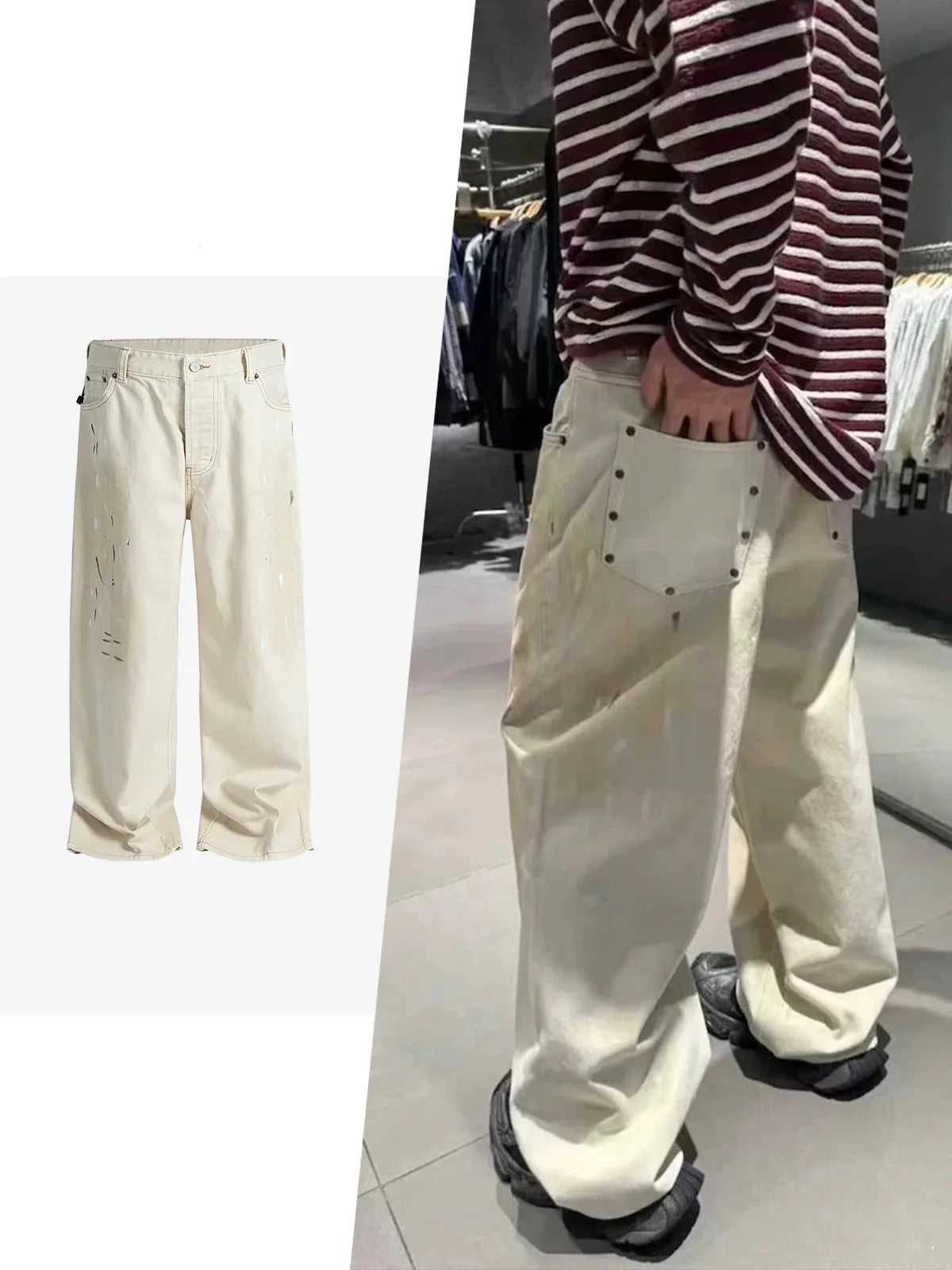 Splatter Baggy Jeans