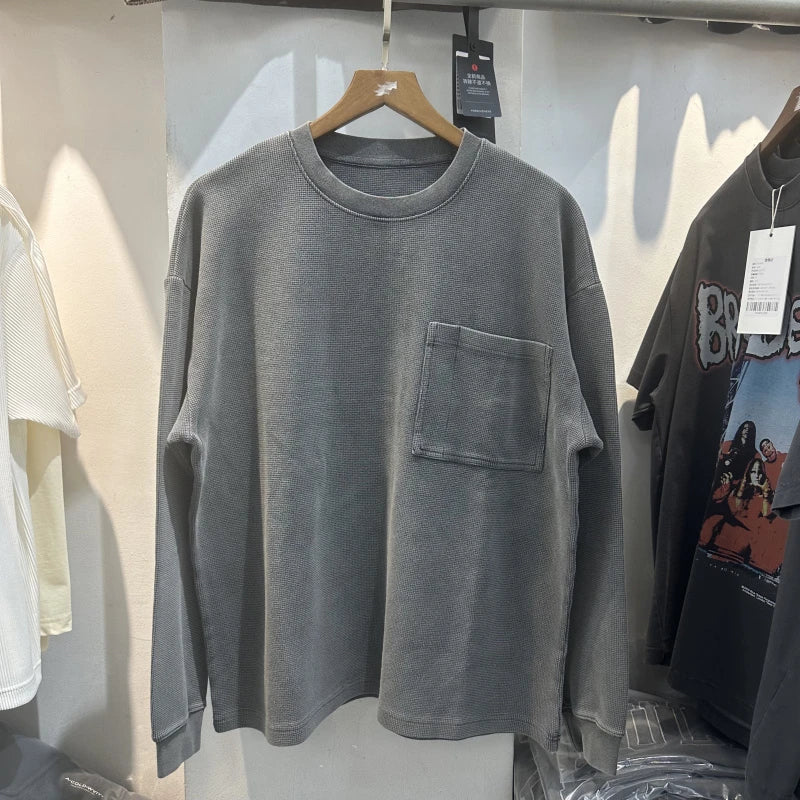 Waffle Pocket Long-Sleeve