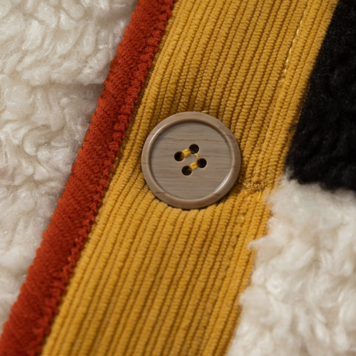 Vintage Lambswool Geometric Colorful Patchwork Jacket