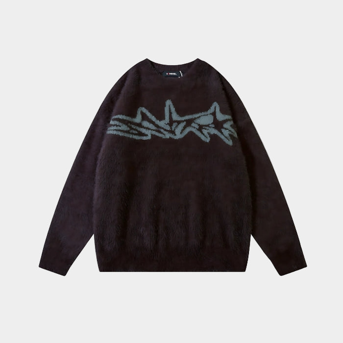 'Tribal' Knitted Sweater - Apricot