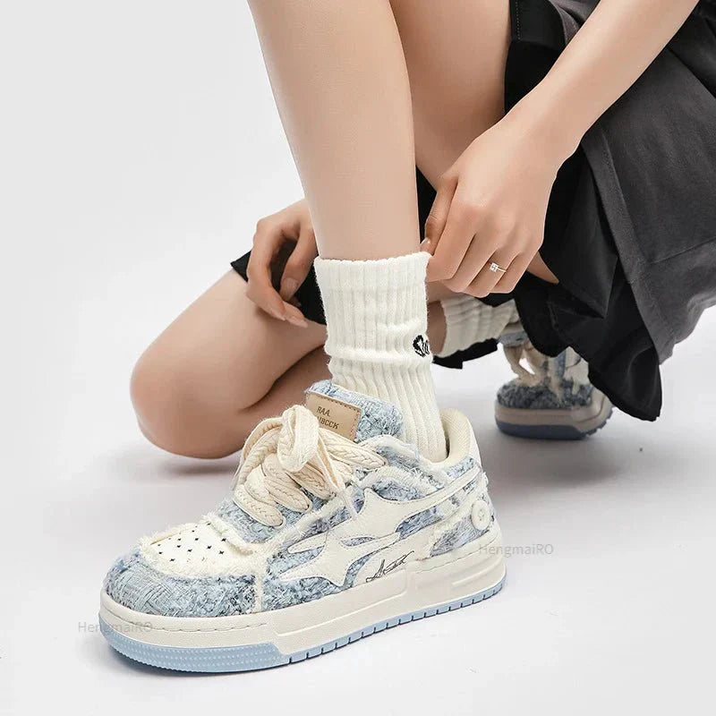 Fur sneakers