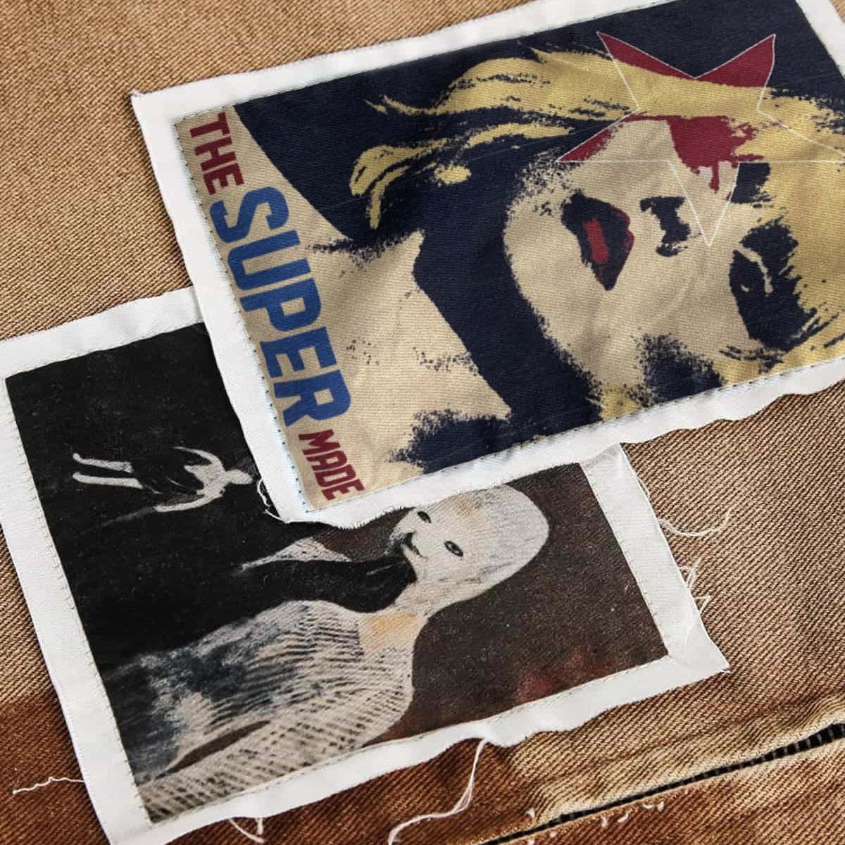 Punk Retro Collage Print Distressed Heavy Jacket - 2539