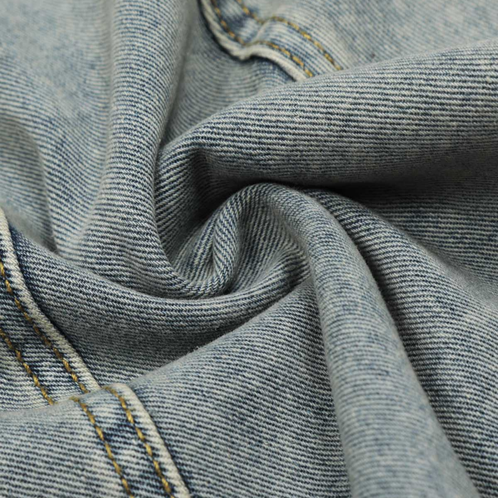 Retro Patchwork Barrel Jeans - Blue