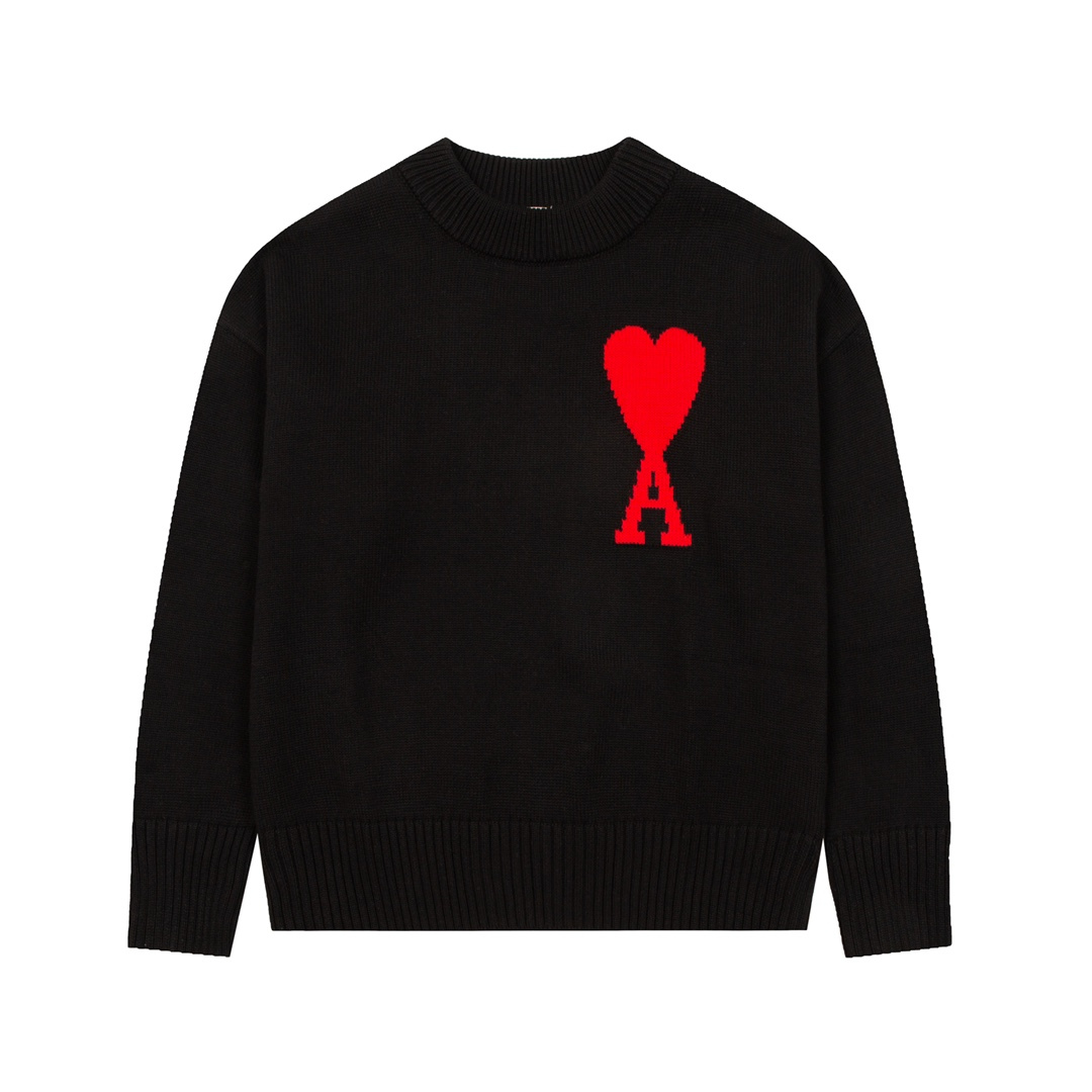 Ami  Black Sweater