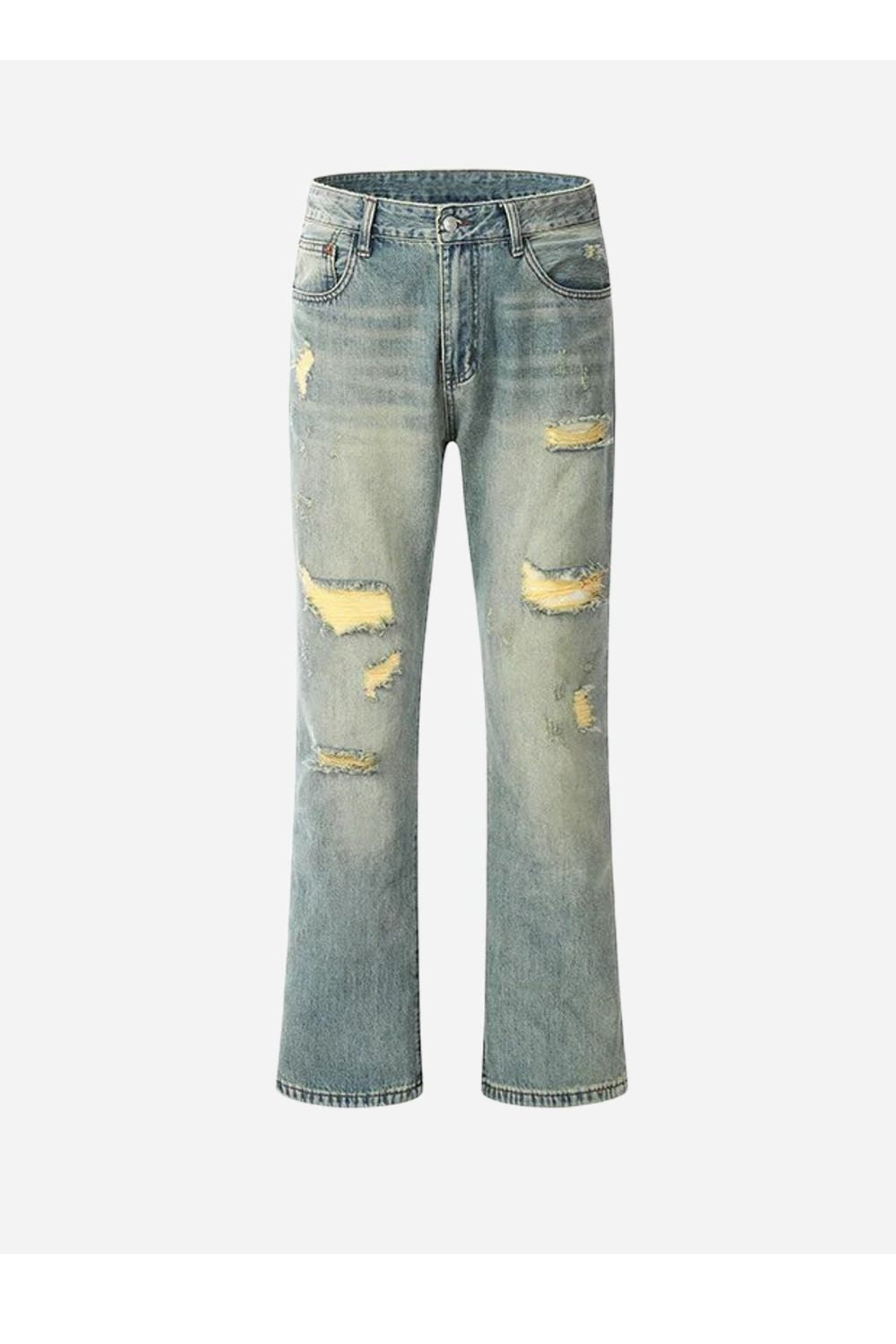 Jeans With Distressed Design