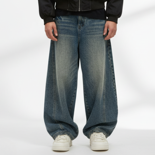 Baggy Barrel Jeans - Vintage Blue