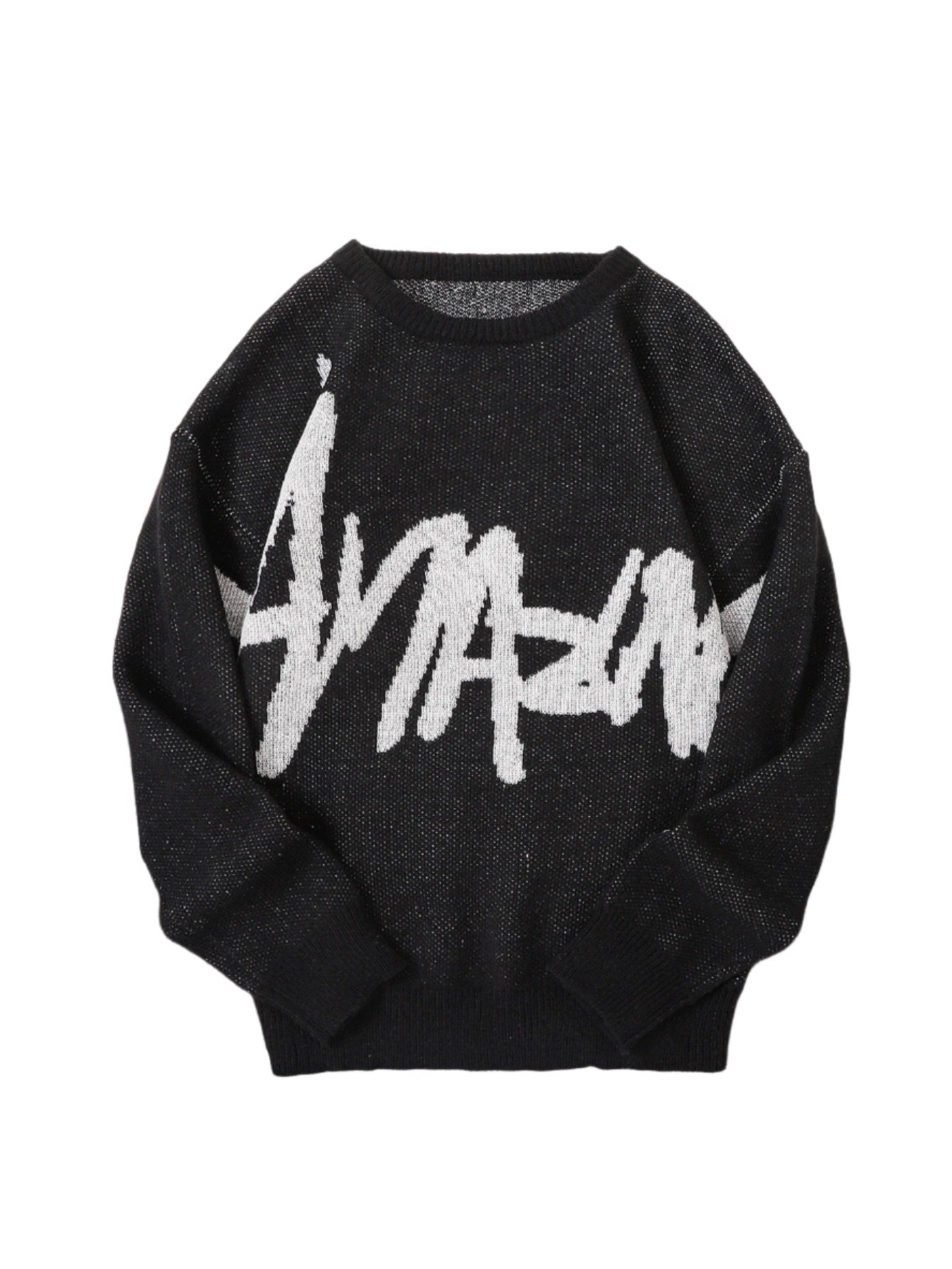 Graffiti Jacquard Knitted Sweater