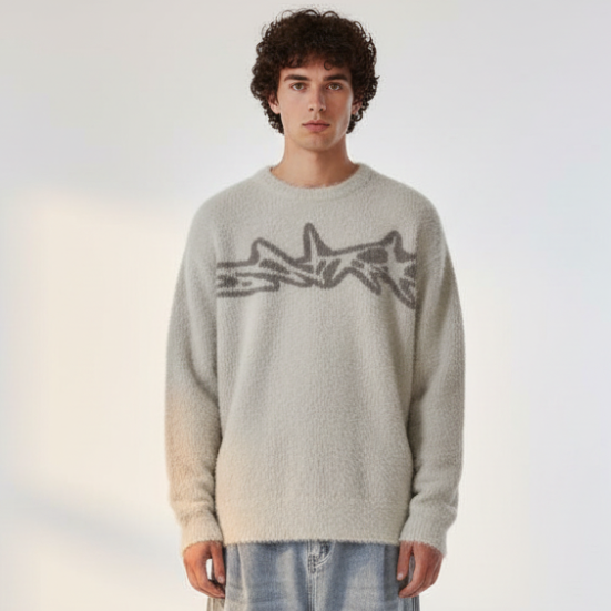 'Tribal' Knitted Sweater - Black