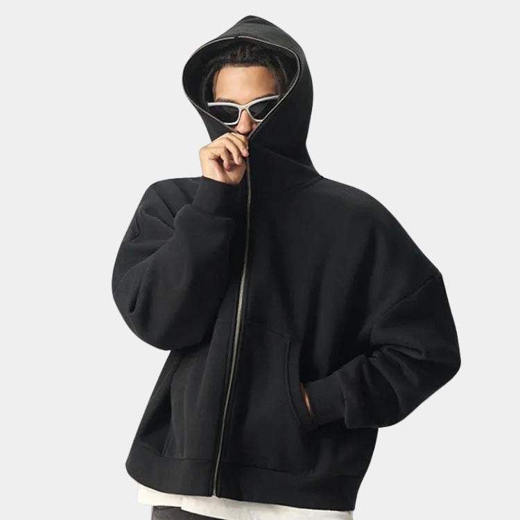 Black Graphic Full Zip