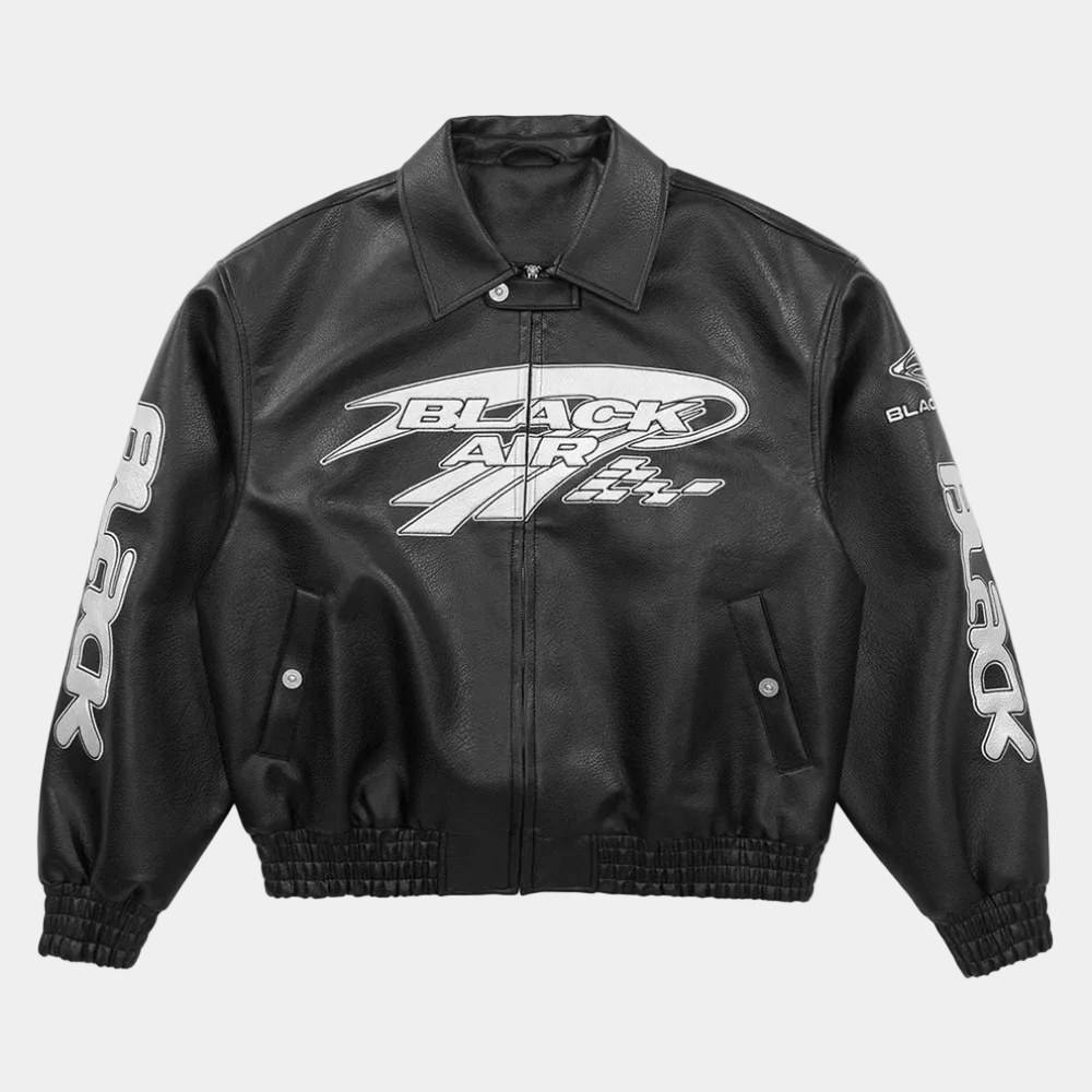 Faux Leather Vintage Street Black Air Jacket