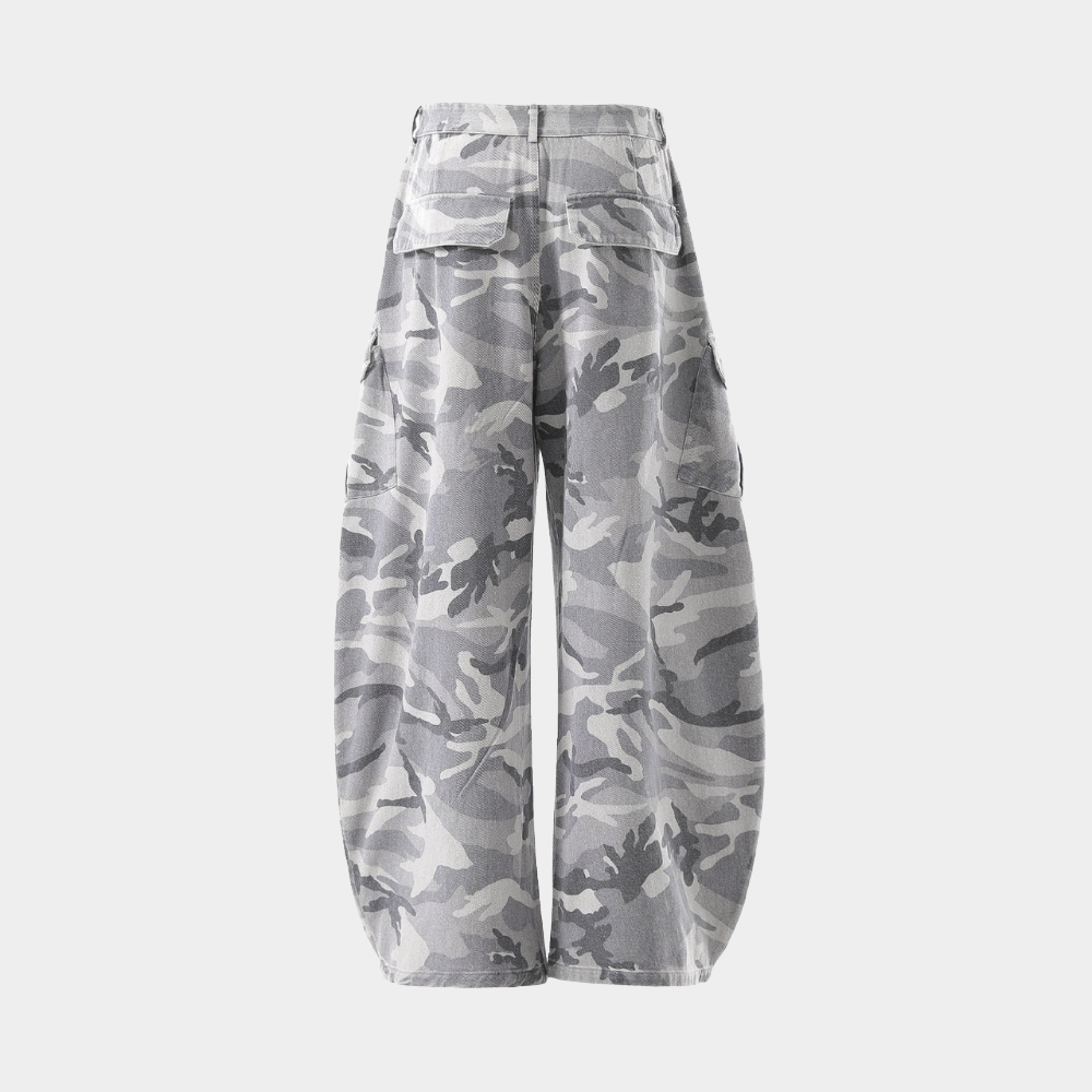 Camouflage Wide-Leg Pants