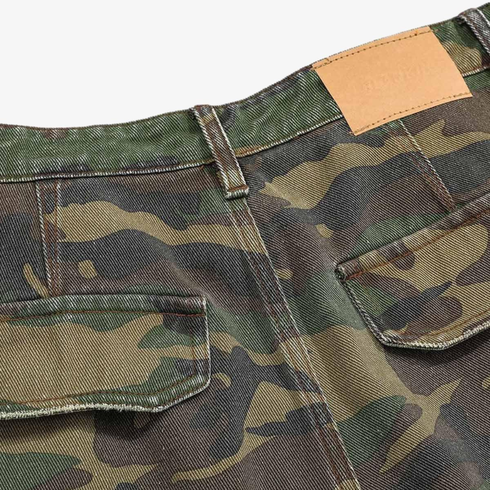 Ripped Camouflage Cargo Pants - Classic Camouflage