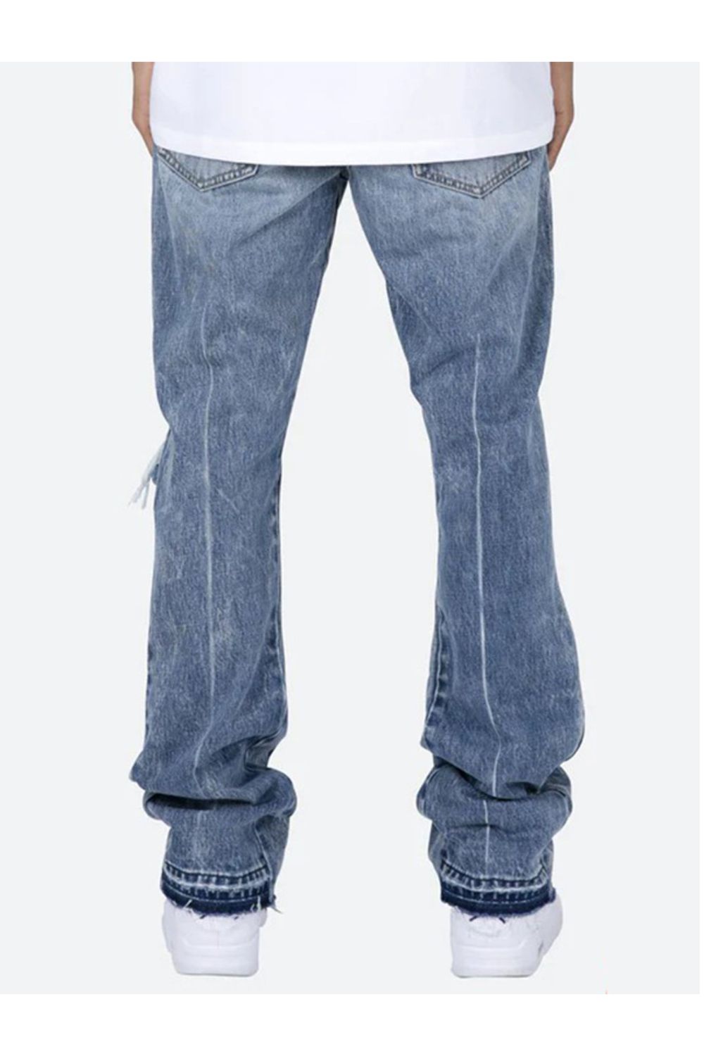 Jeans With Flare Design Ripped