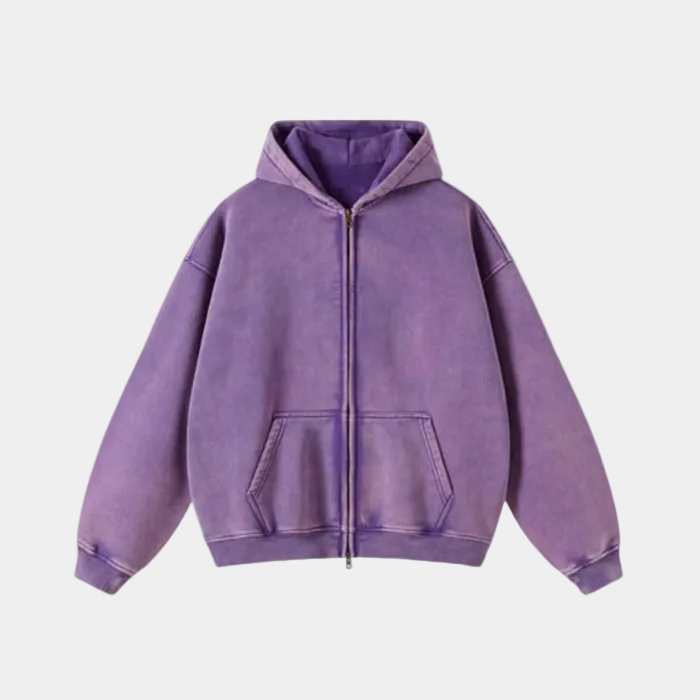 Heavyweight Zipped Hoodie - Black