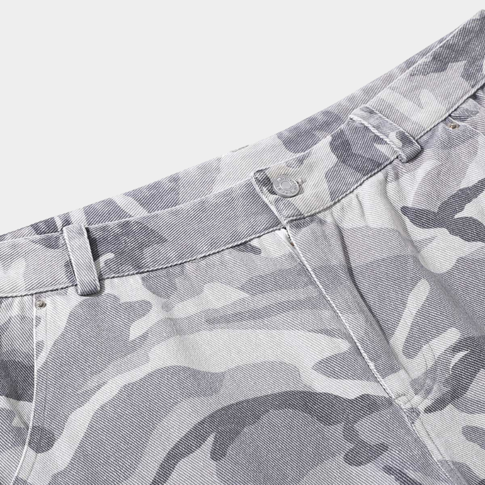 Camouflage Wide-Leg Pants