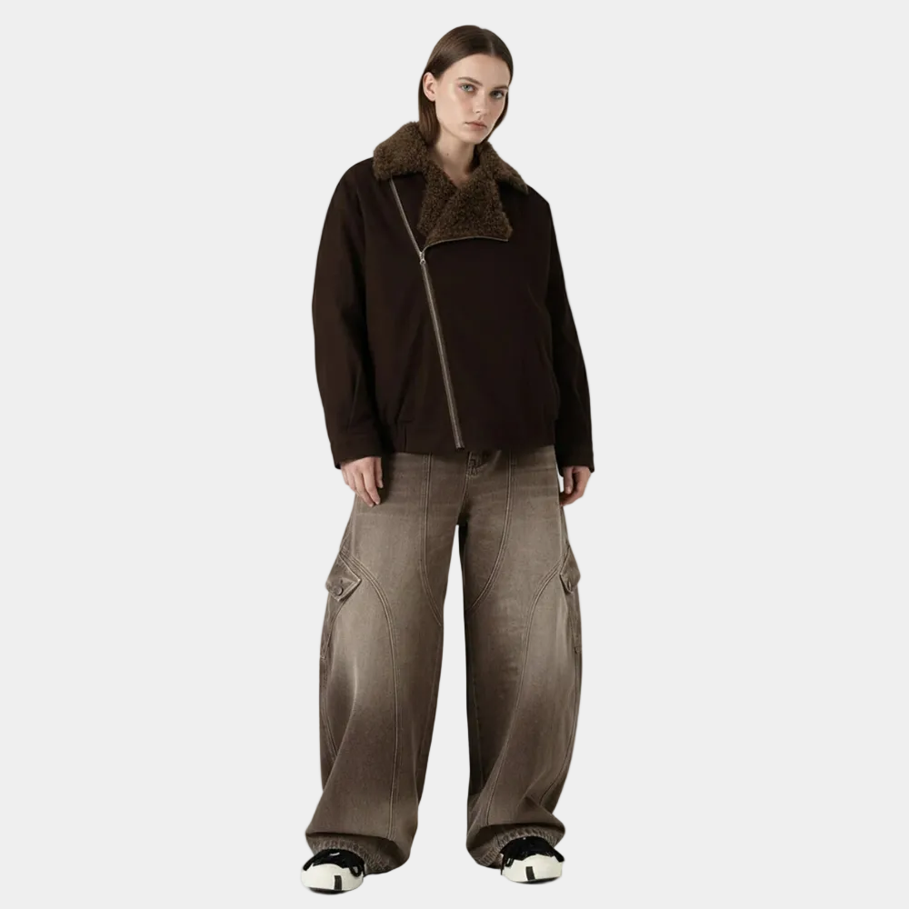 Vintage Washed Workwear Barrel Jeans