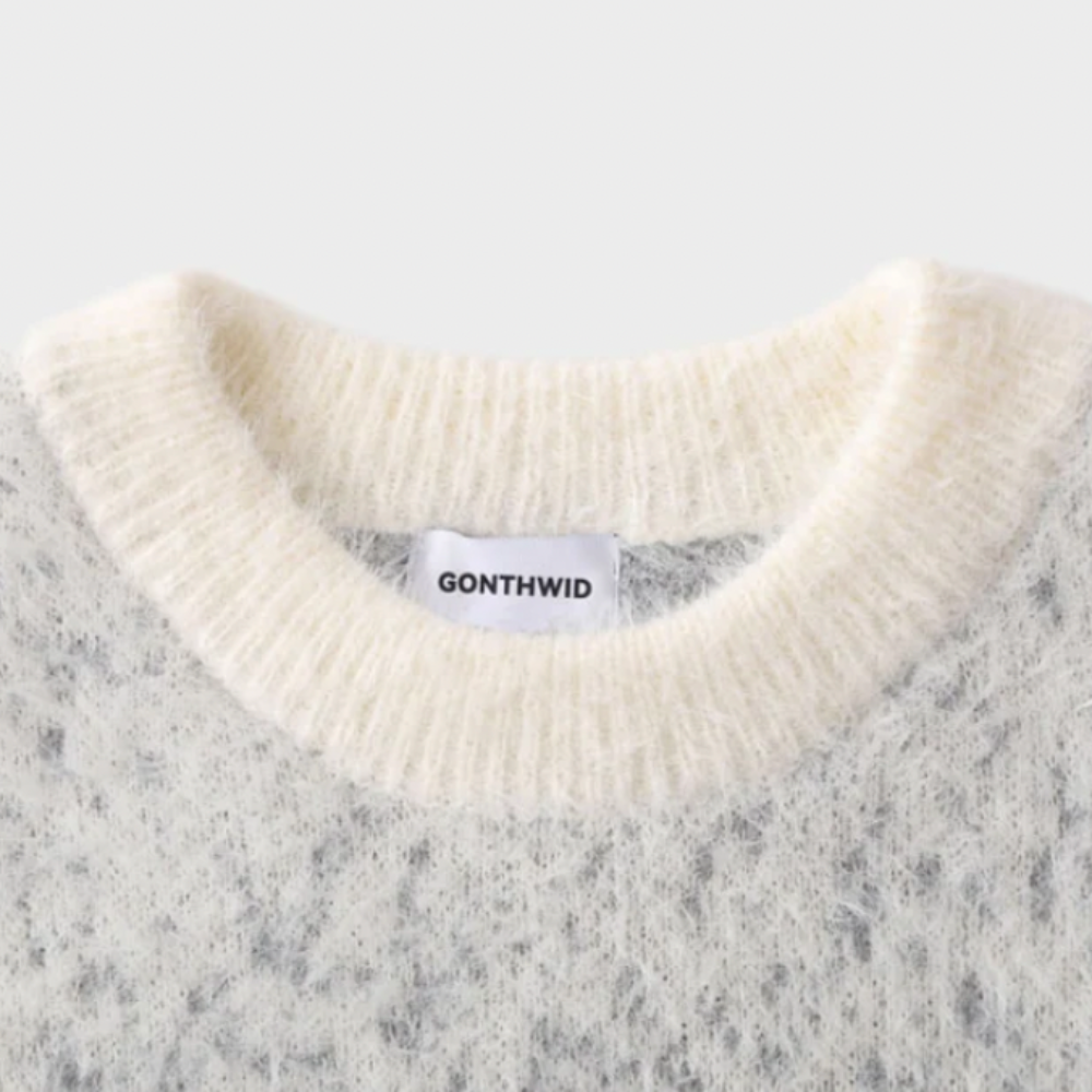 Stellar Splash Knitted Sweater - Gray