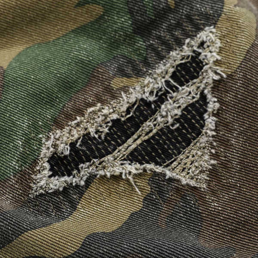 Ripped Camouflage Cargo Pants - Classic Camouflage