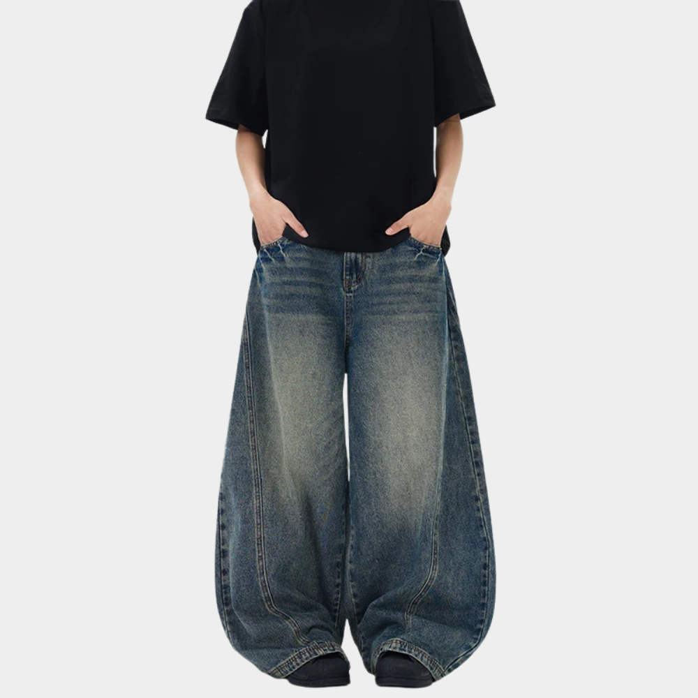 Baggy Barrel Jeans - Vintage Blue