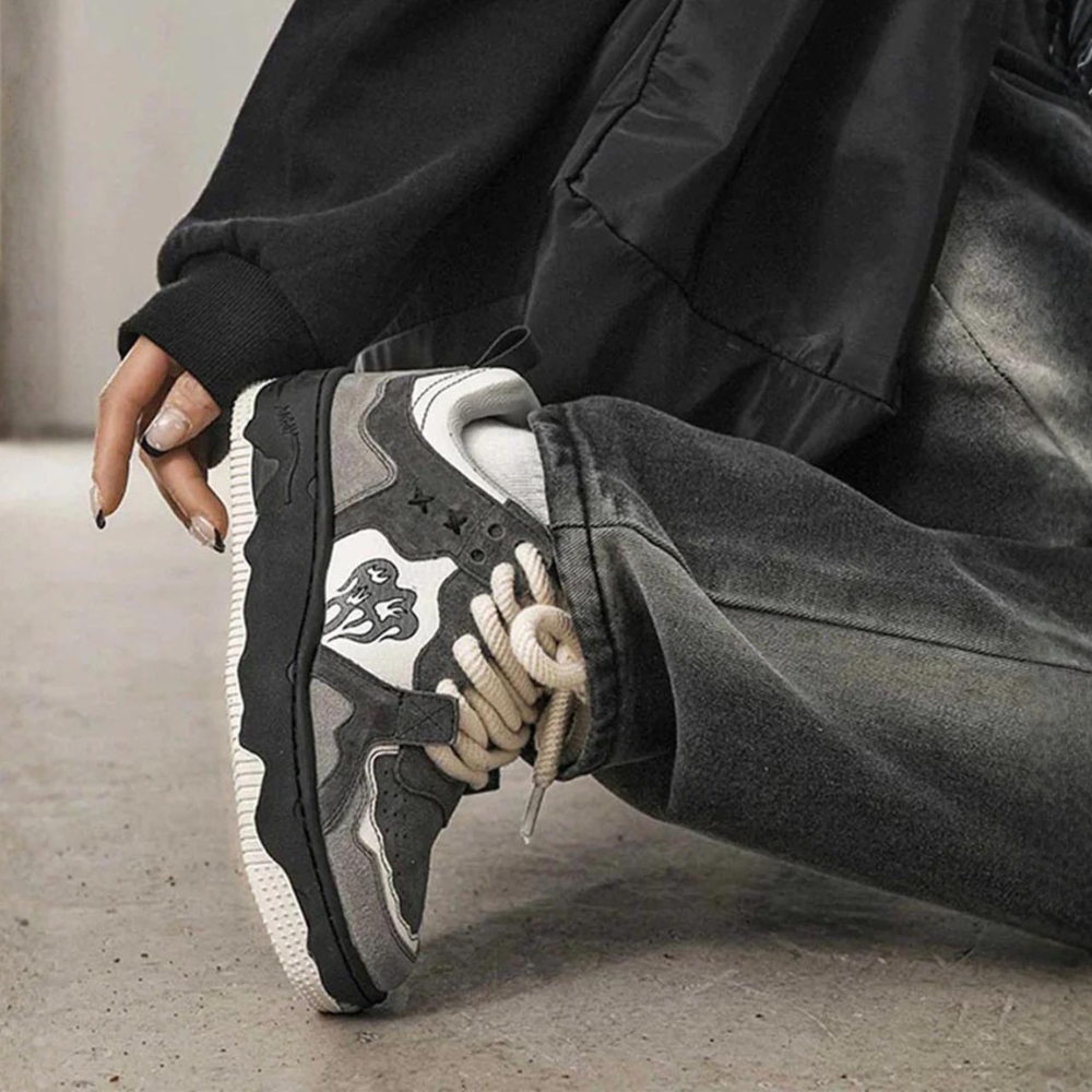 Monochrome Heavy-Duty Sneakers