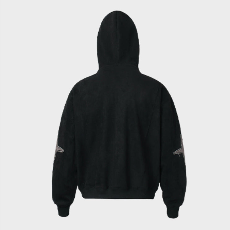 Zip Hoodie Y2K - Black