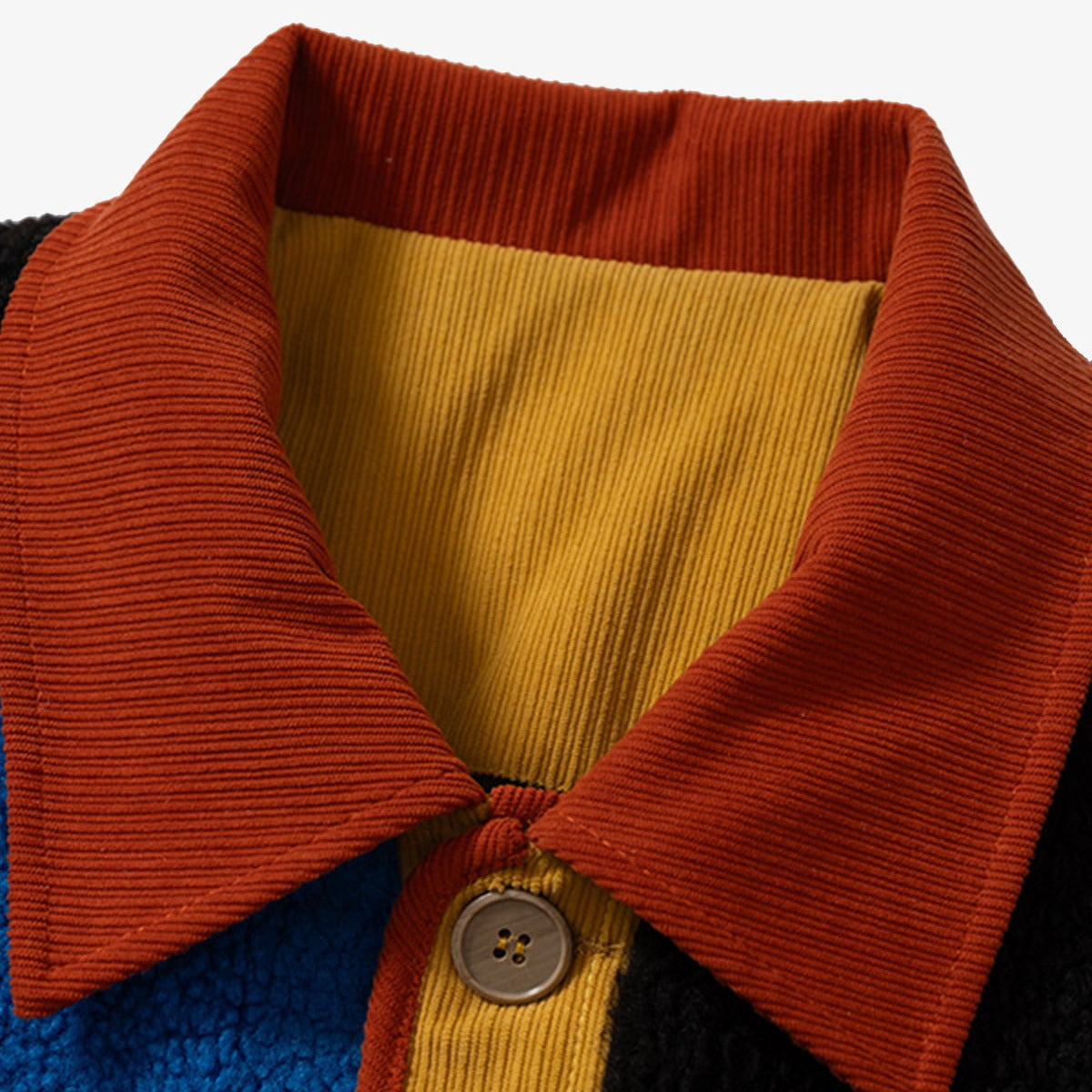Vintage Lambswool Geometric Colorful Patchwork Jacket