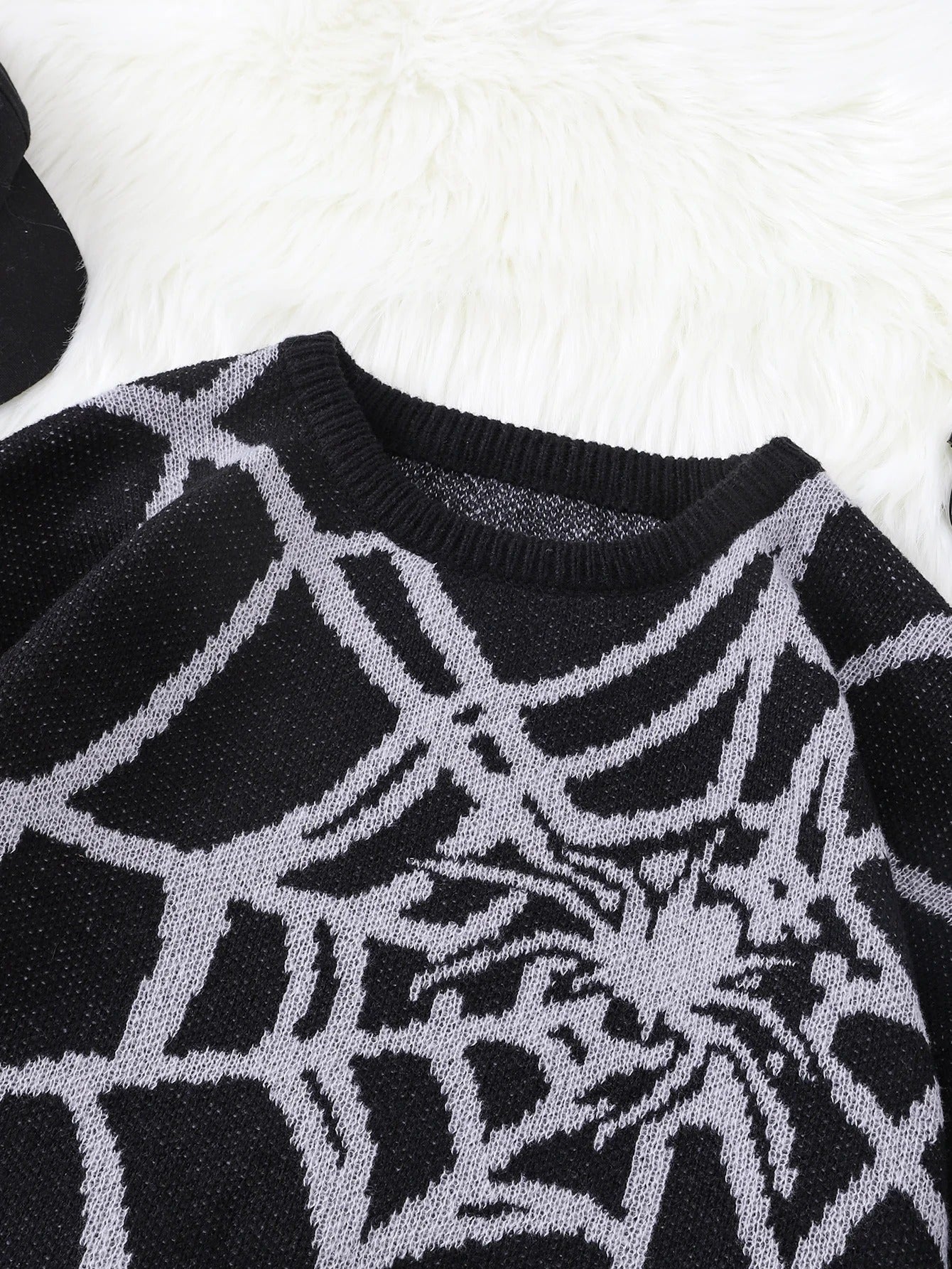 Spider Web Jacquard Sweater