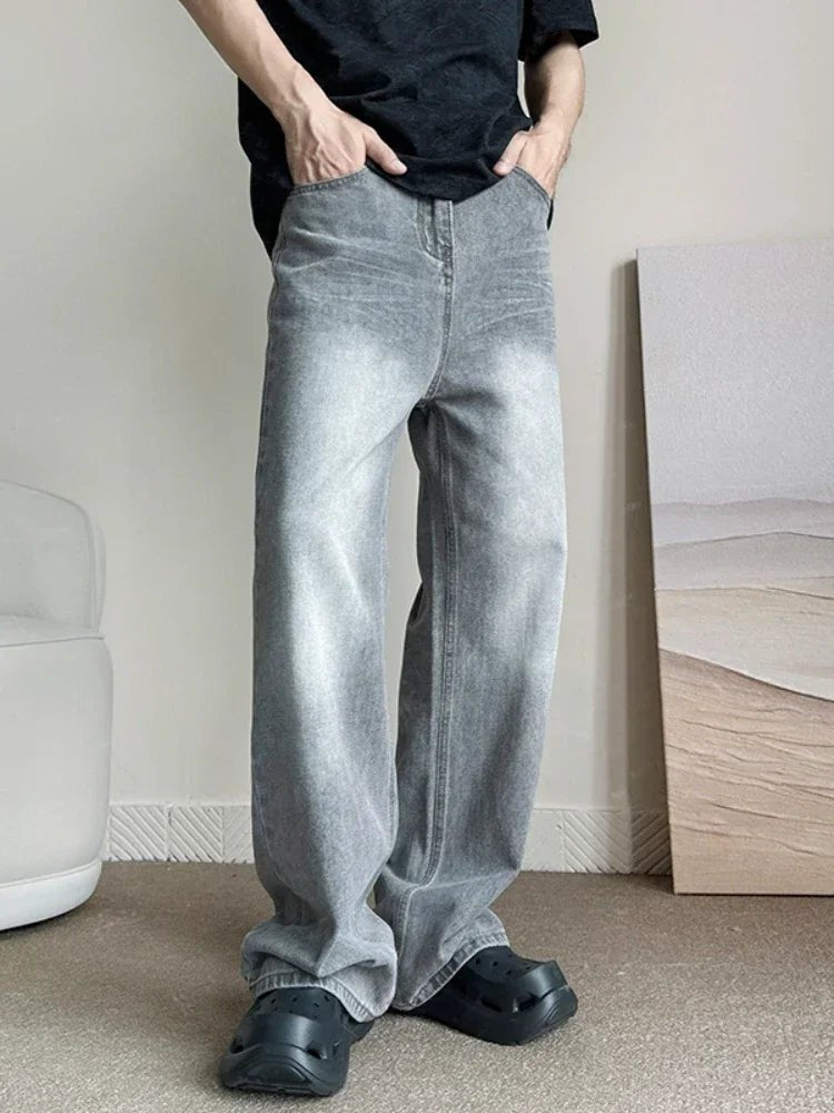 Gray Baggy Jeans - Valento Fashion