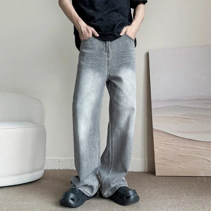 Gray Baggy Jeans - Valento Fashion