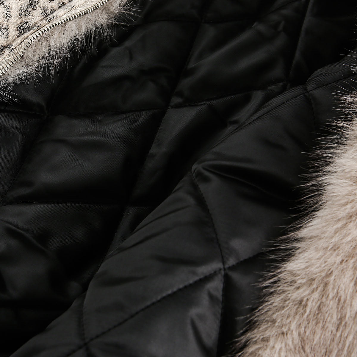 Cotton Cheetah Print Mink Fur Hooded Jacket - 2270