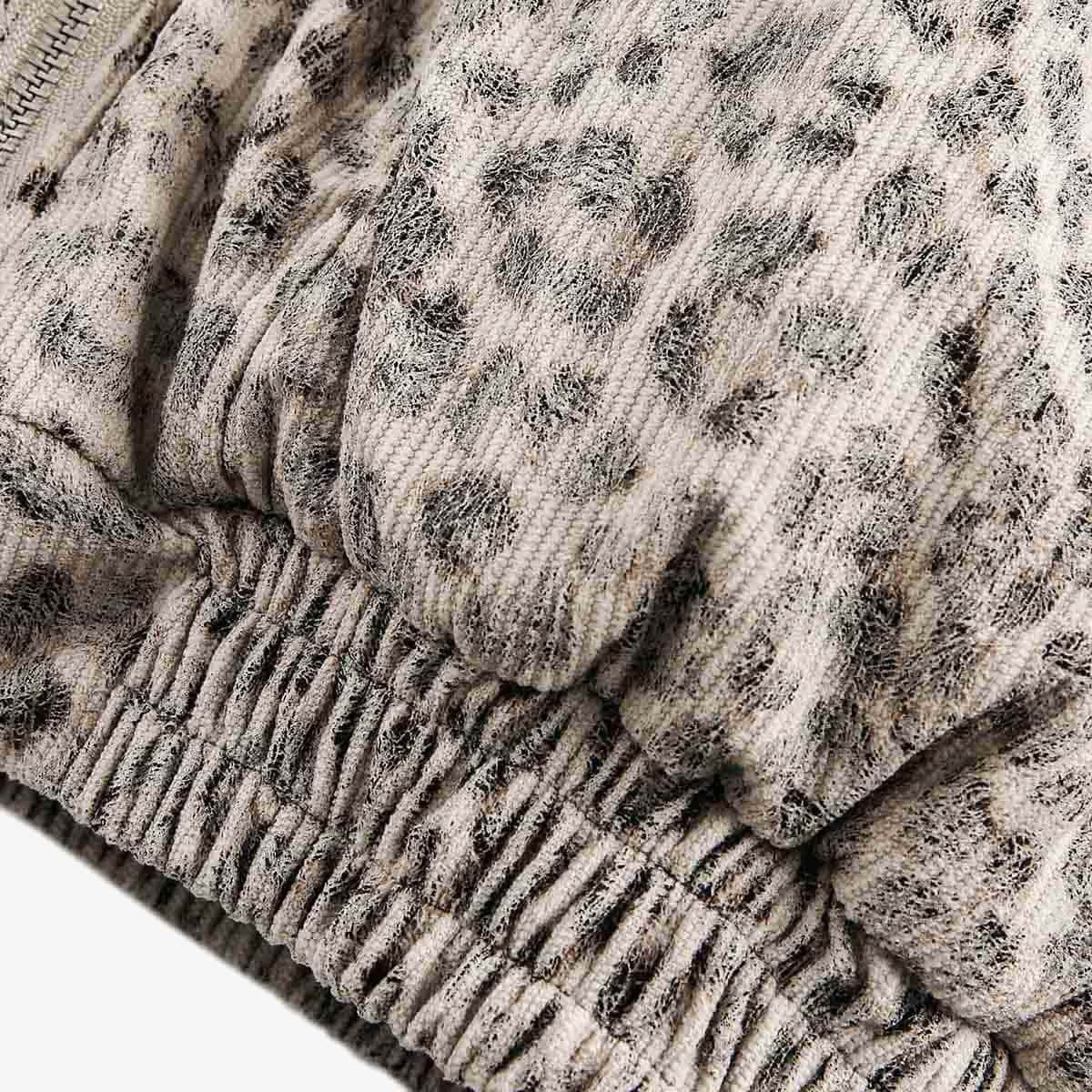 Cotton Cheetah Print Mink Fur Hooded Jacket - 2270